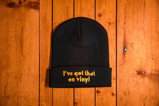 I've Got That On Vinyl Cuffed Beanie - mangobeard