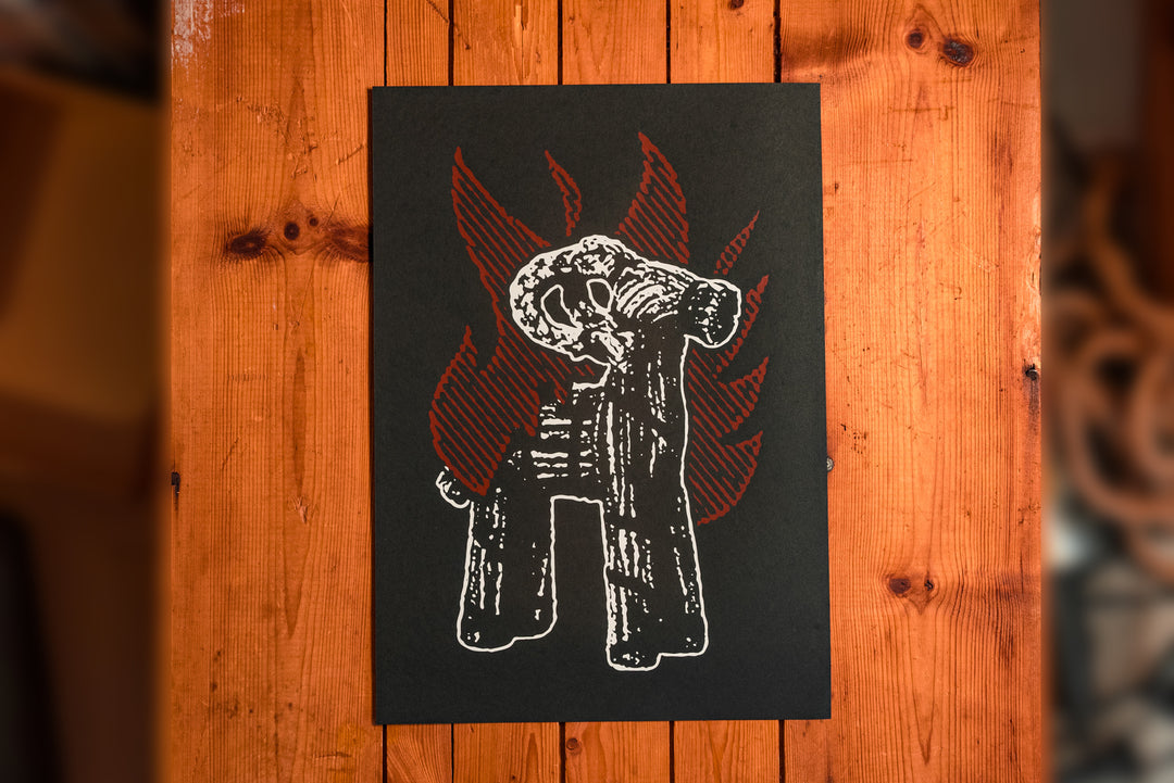 Goat Burner Print - mangobeard