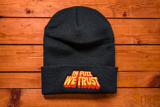 In Fuzz We Trust Cuffed Beanie - mangobeard