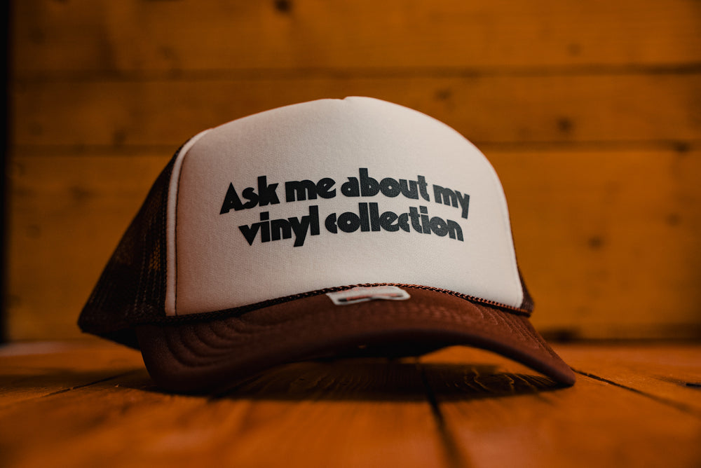 Ask Me About My Vinyl Collection - Trucker Cap - mangobeard
