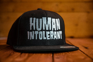 Human Intolerant Snapback Hat - mangobeard