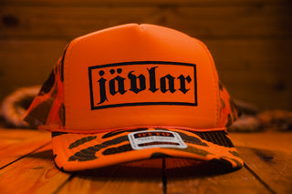 Neon Orange Camo - Exclusive - Trucker Cap - mangobeard