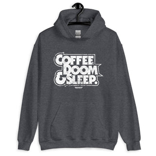 Coffee, Doom & Sleep Unisex Hoodie - mangobeard