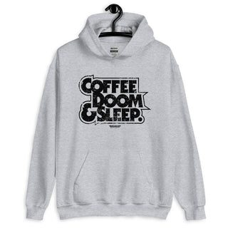 Coffee, Doom & Sleep Unisex Hoodie - mangobeard