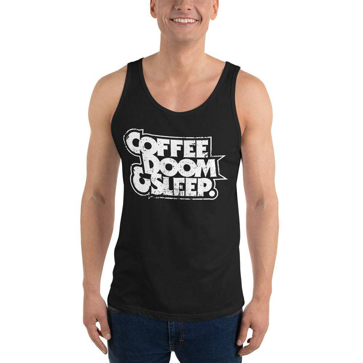 Coffee, Doom & Sleep - Unisex Tank Top - mangobeard
