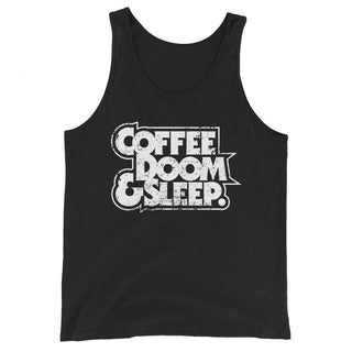 Coffee, Doom & Sleep - Unisex Tank Top - mangobeard