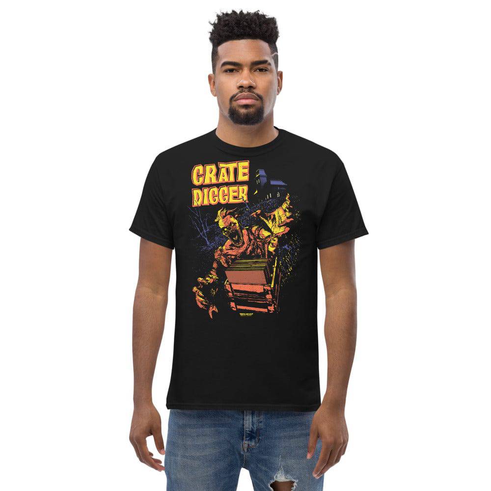 Crate Digger Frontprint Heavy Cotton T-Shirt - mangobeard