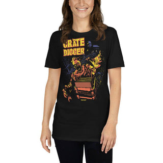 Crate Digger Frontprint Unisex T-Shirt - mangobeard