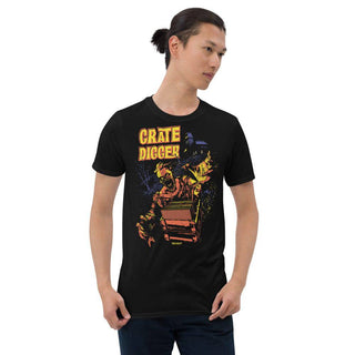 Crate Digger Frontprint Unisex T-Shirt - mangobeard