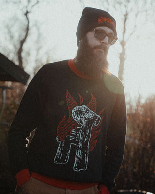 Custom Goat Burner Knitted Sweater - mangobeard