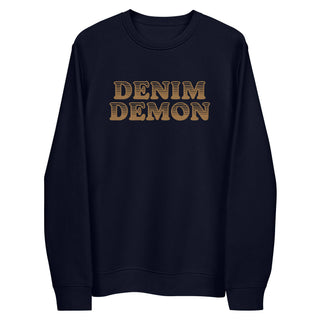 Denim Demon Embroidered Unisex eco sweatshirt - mangobeard