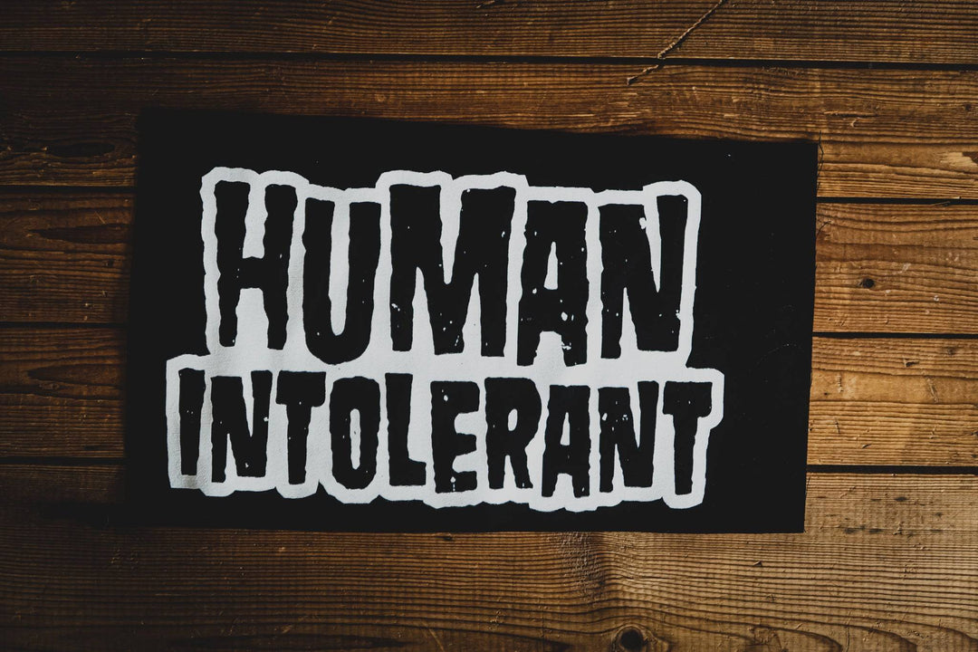 Human Intolerant - Back Patch - mangobeard