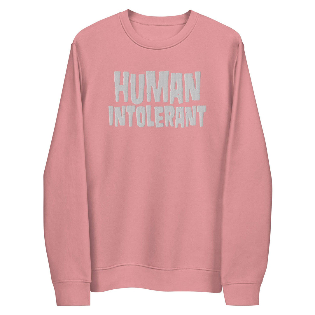 Human Intolerant Embroidered Unisex eco sweatshirt - mangobeard
