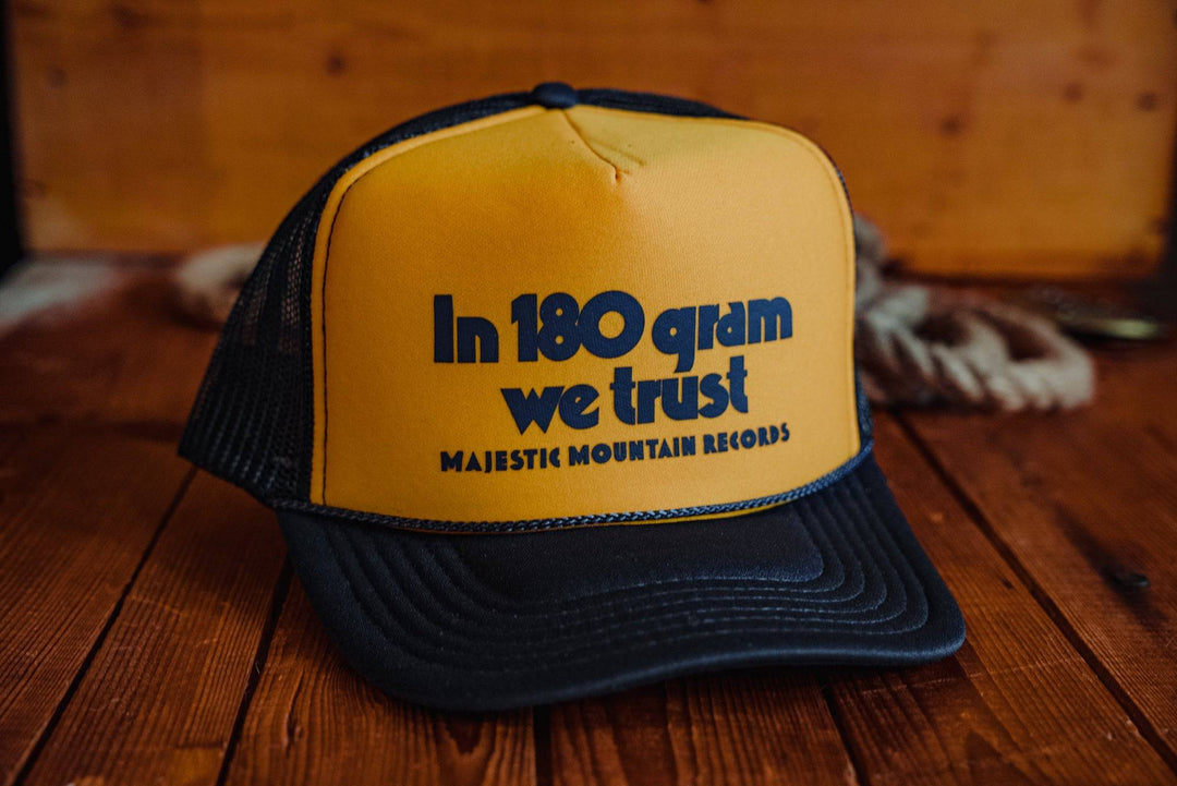 In 180 Gram We Trust - Majestic Mountain Records - Trucker Cap - mangobeard