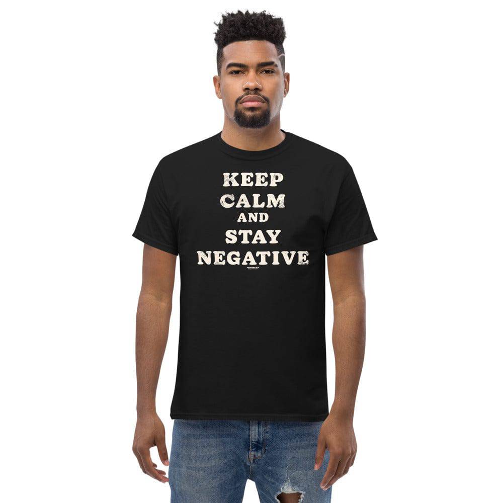 Keep calm and stay negative Heavy Cotton T-Shirt - mangobeard