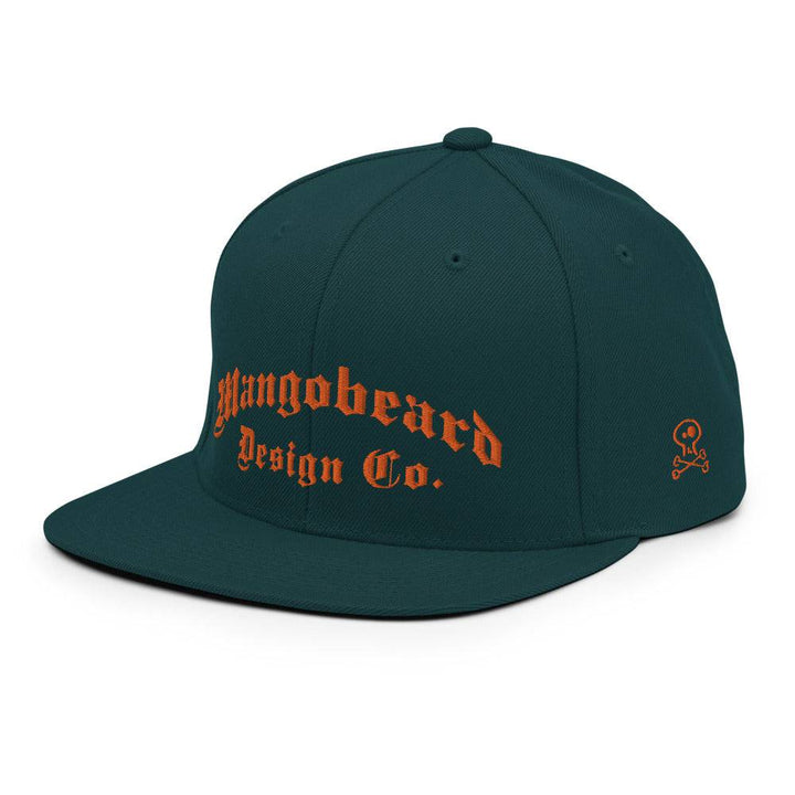 Mangobead Design Co - Blackletter - Snapback Hat - Orange Collection - mangobeard
