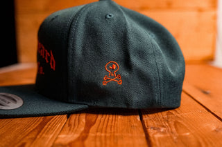 Mangobead Design Co - Blackletter - Snapback Hat - Orange Collection - mangobeard