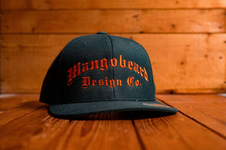 Mangobead Design Co - Blackletter - Snapback Hat - Orange Collection - mangobeard