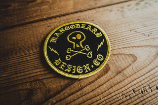 Mangobeard Design Co - Round Logo - Yellow - Patch - mangobeard