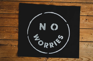 No Worries Smiley - Back Patch - mangobeard