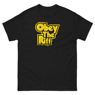 Obey The Riff Heavy Cotton T-Shirt - mangobeard