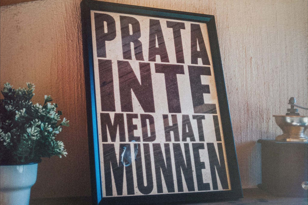 'Prata Inte Med Hat I Munnen' Print - mangobeard