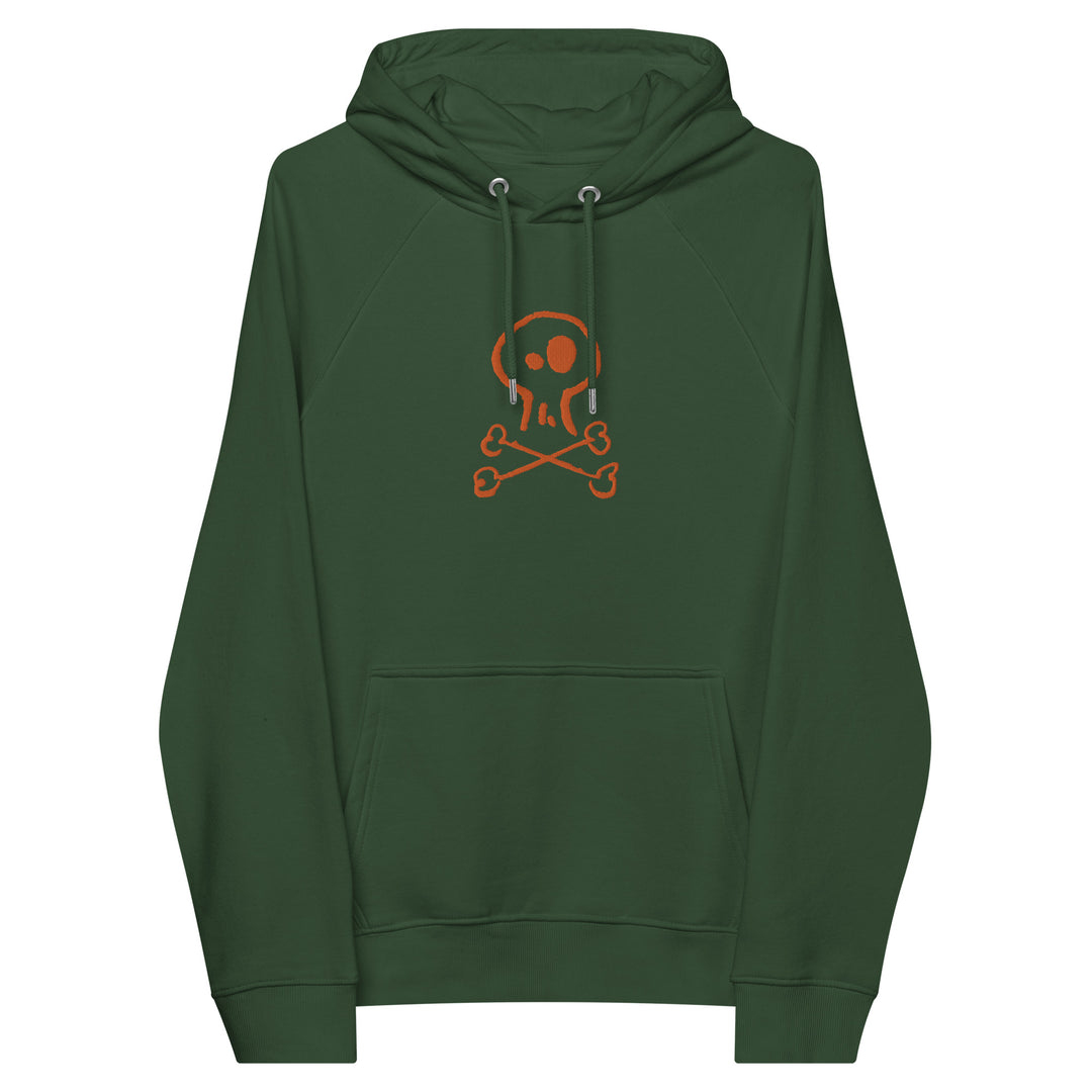 Skull Orange Unisex eco raglan hoodie - mangobeard