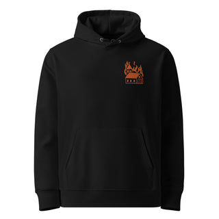 Church Burner - Collab Tomas V Jäger - Embroidered Unisex essential eco hoodie - mangobeard