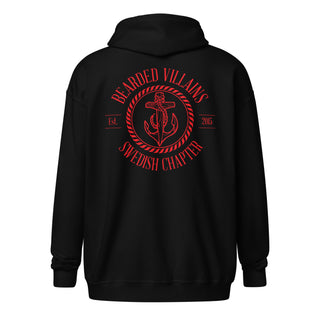 BVSC - Logo - B/R - Unisex heavy blend zip hoodie - mangobeard