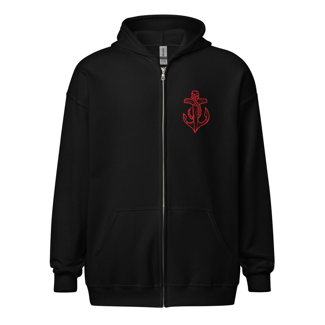BVSC - Logo - B/R - Unisex heavy blend zip hoodie - mangobeard