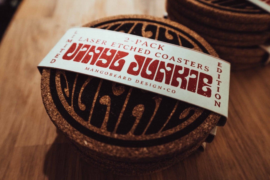Vinyl Junkie Coaster set - mangobeard