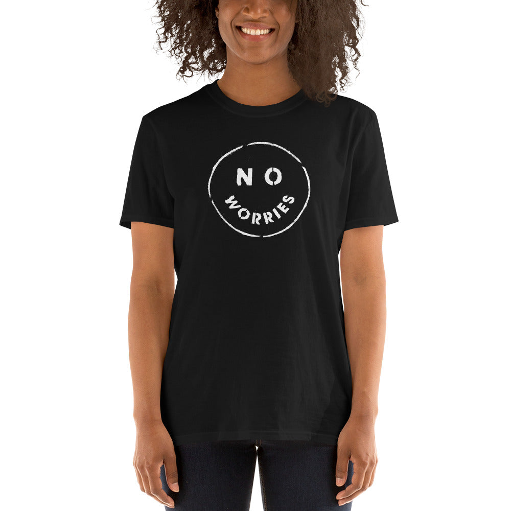 No Worries Smiley - Unisex T-Shirt - mangobeard